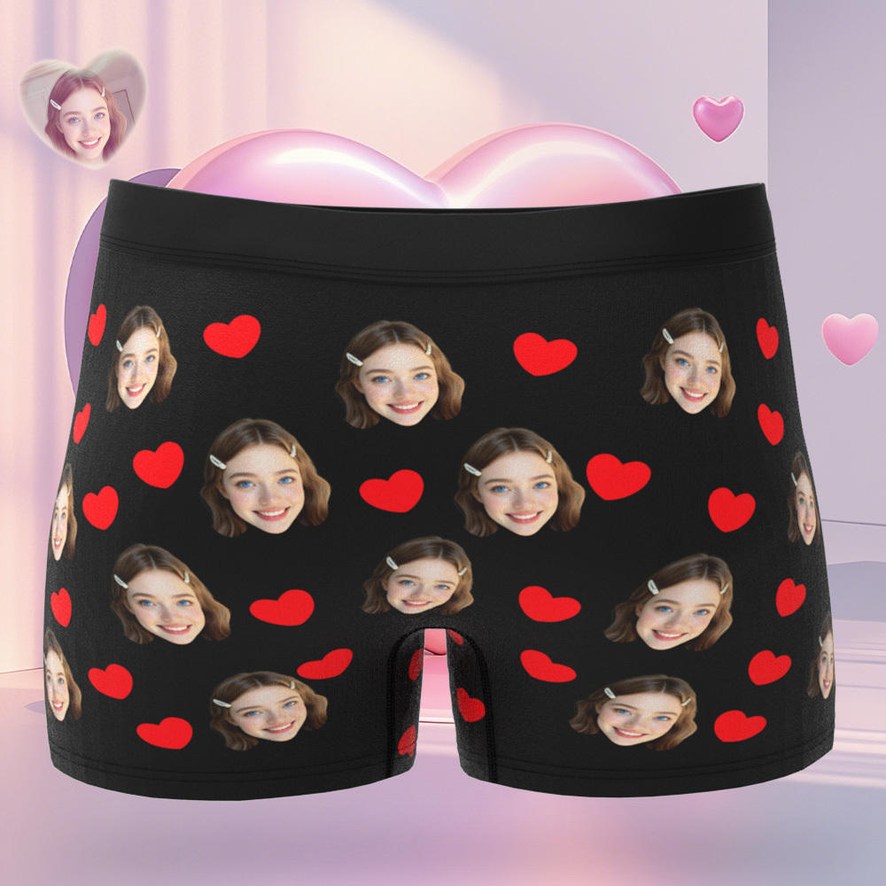 Personalisierte Boxershorts Mit Gesichtern, Love You Always, Valentinstagsgeschenk Für Ehemann/freund, Geschenk Für Ihn Zum Jahrestag/weihnachten - DePhotoBoxer