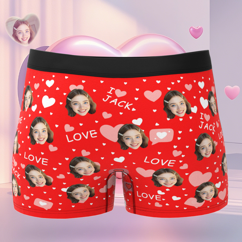 Personalisierte Gesichts-mann-unterwäsche, Individuelles Geschenk Zum Jahrestag, Geburtstag, Valentinstag Für Ihn, Freund - DePhotoBoxer