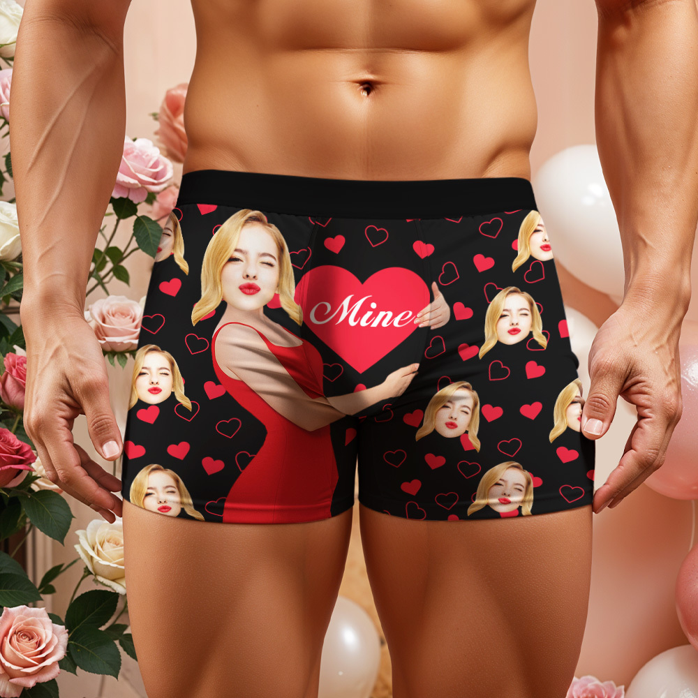 Personalisierte Gesichts-mann-unterwäsche, Individuelles Geschenk Zum Jahrestag, Geburtstag, Valentinstag Für Ihn, Freund - DePhotoBoxer