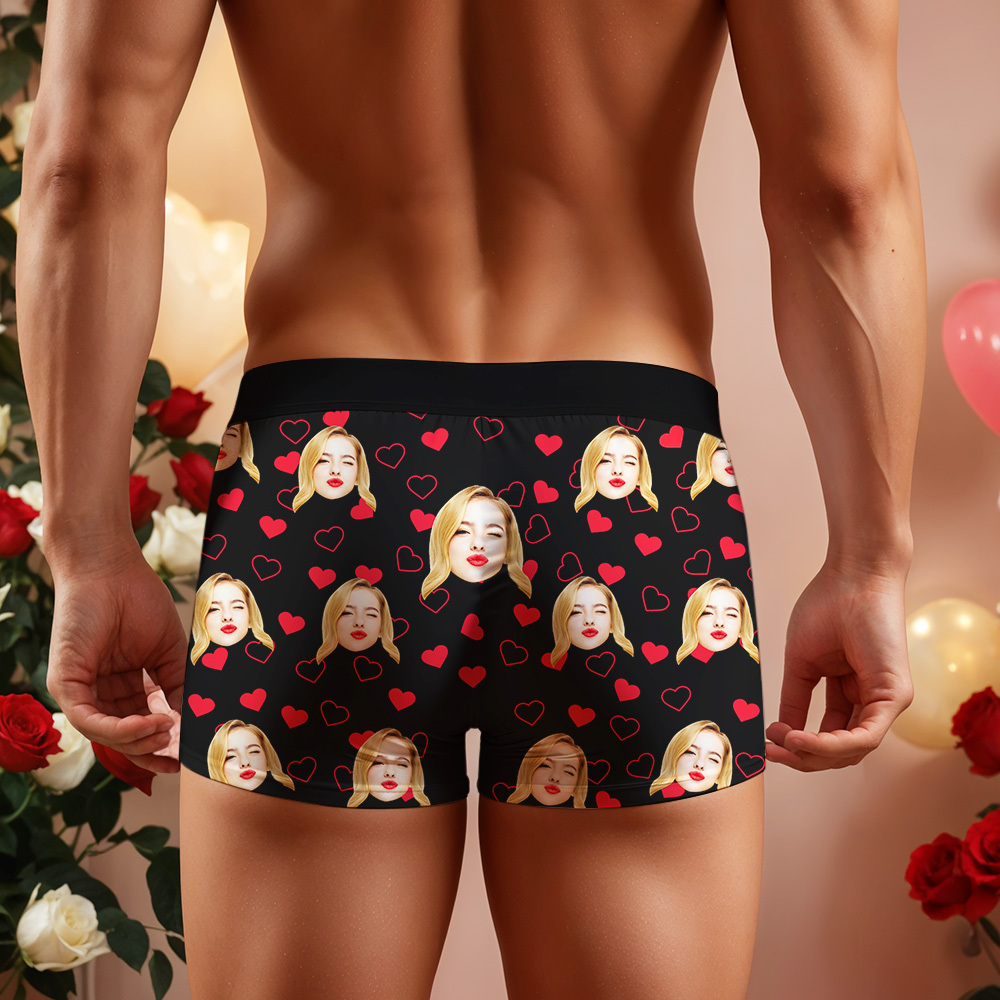 Personalisierte Gesichts-mann-unterwäsche, Individuelles Geschenk Zum Jahrestag, Geburtstag, Valentinstag Für Ihn, Freund - DePhotoBoxer