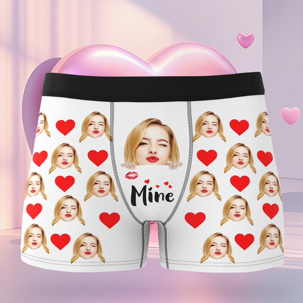 Personalisierte Boxershorts Mit Gesichtern, Valentinstagsgeschenk Für Ehemann/freund, Geschenk Für Ihn Zum Jahrestag/weihnachten, Vatertagsgeschenk - DePhotoBoxer