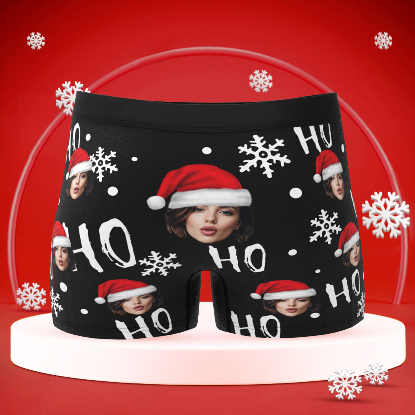 Personalisierte Weihnachtsboxershorts Für Männer Mit Gesichtsmotiv – Das Perfekte Geschenk Für Freund, Ehemann Oder Paare - DePhotoBoxer