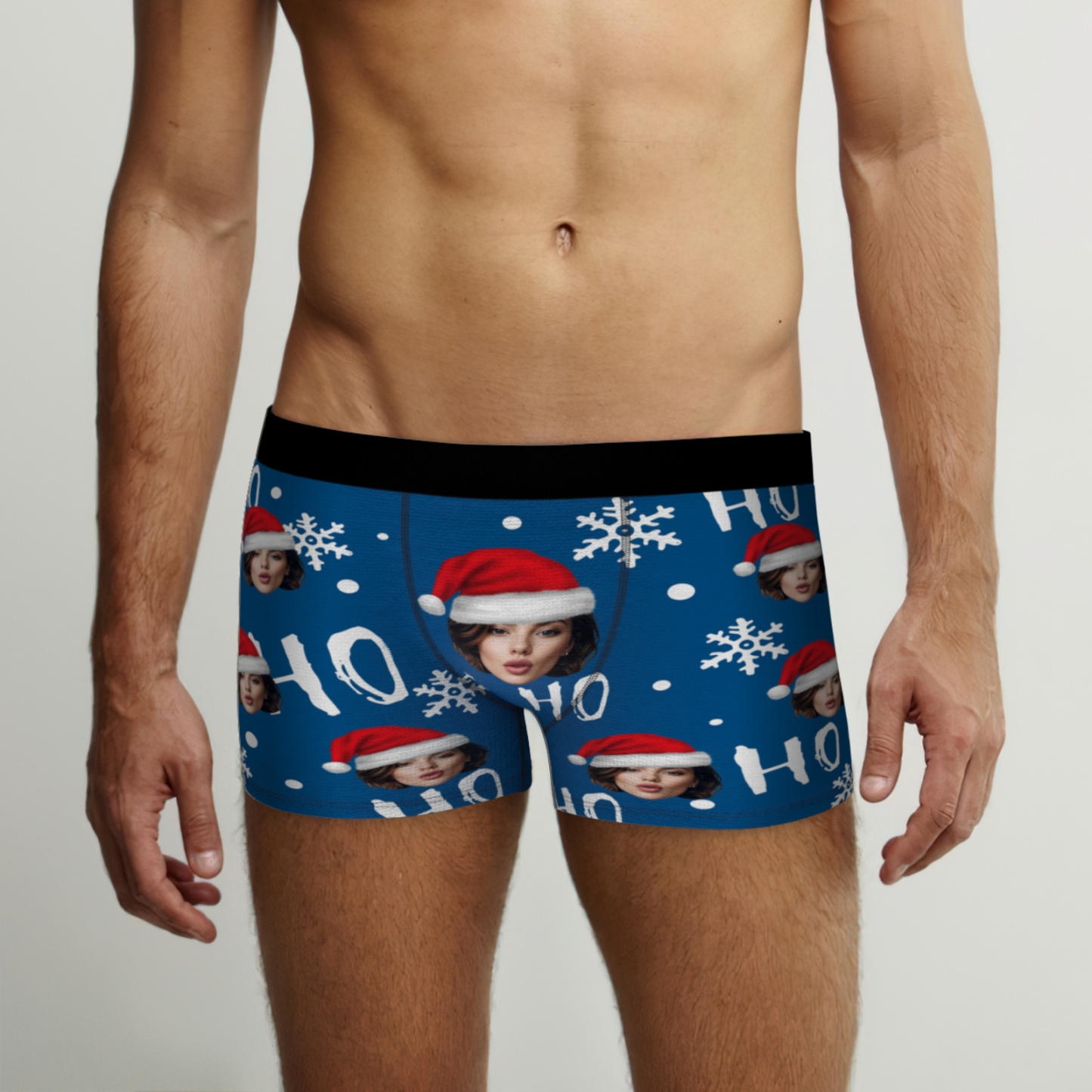 Personalisierte Weihnachtsboxershorts Für Männer Mit Gesichtsmotiv – Das Perfekte Geschenk Für Freund, Ehemann Oder Paare - DePhotoBoxer