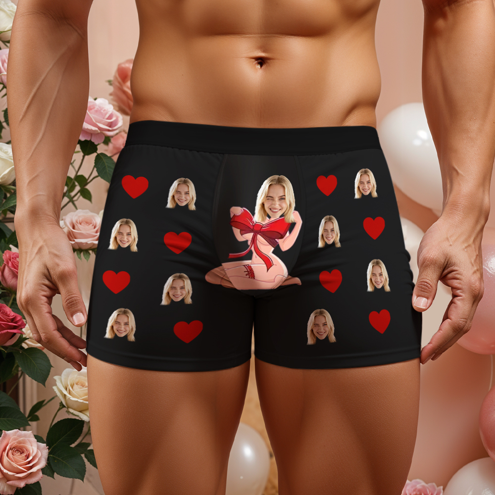 Personalisierte Herrenunterwäsche Mit Gesichtsmotiv – Das Perfekte Geschenk Zum Jahrestag, Geburtstag Oder Valentinstag Für Ihn Und Seinen Freund. - DePhotoBoxer
