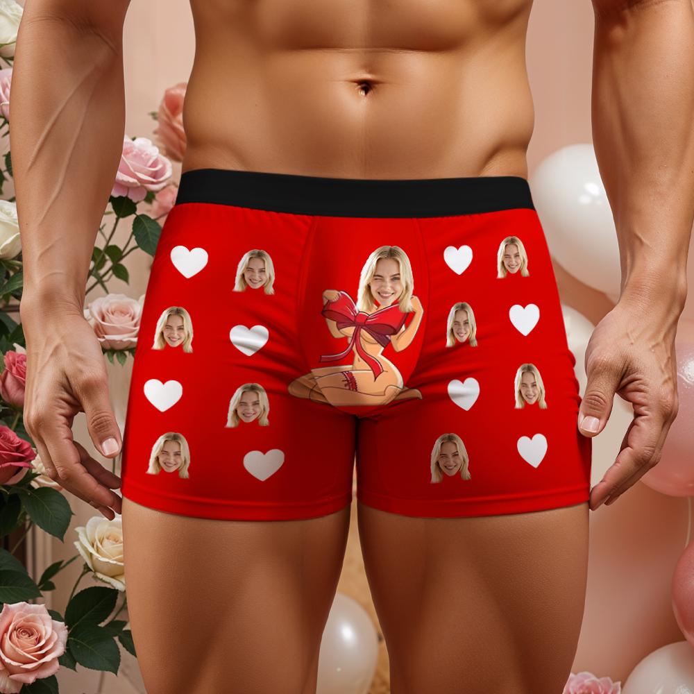 Personalisierte Herrenunterwäsche Mit Gesichtsmotiv – Das Perfekte Geschenk Zum Jahrestag, Geburtstag Oder Valentinstag Für Ihn Und Seinen Freund. - DePhotoBoxer