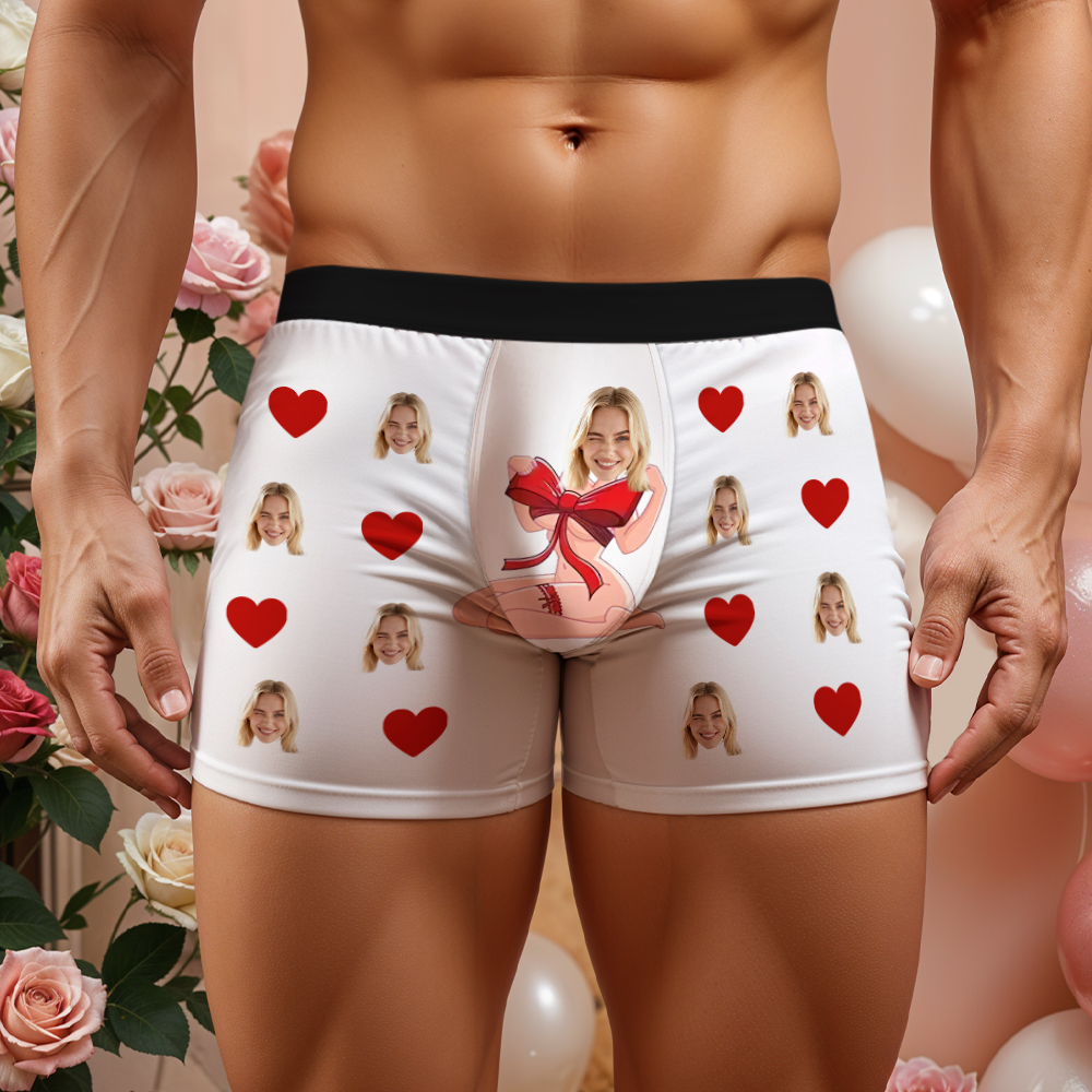 Personalisierte Herrenunterwäsche Mit Gesichtsmotiv – Das Perfekte Geschenk Zum Jahrestag, Geburtstag Oder Valentinstag Für Ihn Und Seinen Freund. - DePhotoBoxer