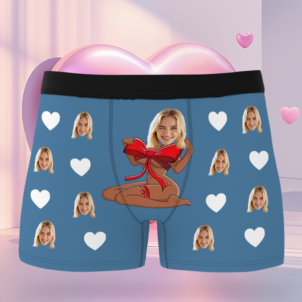 Personalisierte Herrenunterwäsche Mit Gesichtsmotiv – Das Perfekte Geschenk Zum Jahrestag, Geburtstag Oder Valentinstag Für Ihn Und Seinen Freund. - DePhotoBoxer