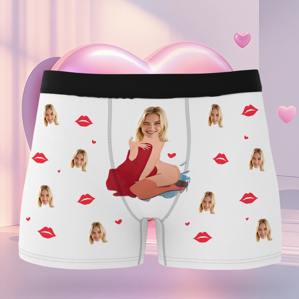 Personalisierte Herrenunterwäsche Mit Gesichtsaufdruck, Ideales Geschenk Zum Jahrestag, Geburtstag Oder Valentinstag Für Ihn, Freund, Das Perfekte Geschenk Für Ihn - DePhotoBoxer
