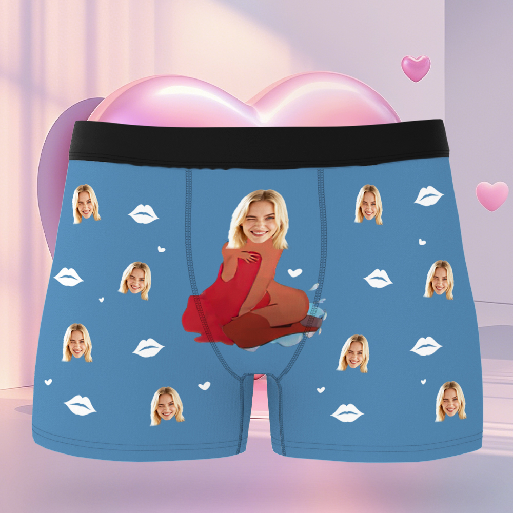 Personalisierte Herrenunterwäsche Mit Gesichtsaufdruck, Ideales Geschenk Zum Jahrestag, Geburtstag Oder Valentinstag Für Ihn, Freund, Das Perfekte Geschenk Für Ihn - DePhotoBoxer