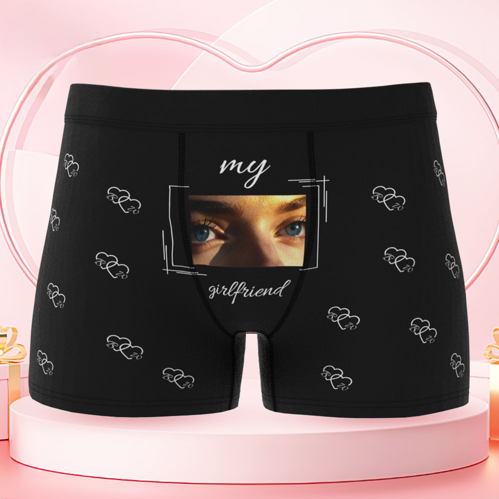 Your Eyes on His Underwear, Personalized Men’s Boxer Briefs, Personali