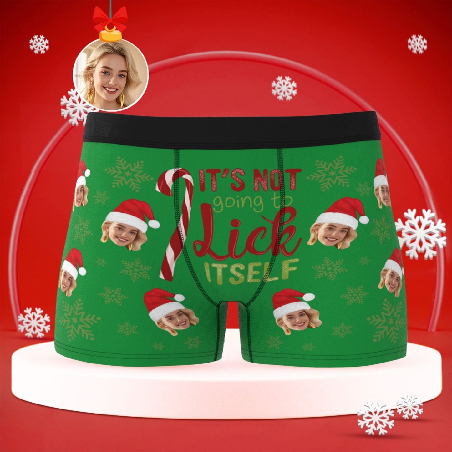 Personalisierte Weihnachtsboxershorts Für Männer Mit Gesicht – Lustiges Unterwäsche-geschenk Für Freund Oder Ehemann - DePhotoBoxer
