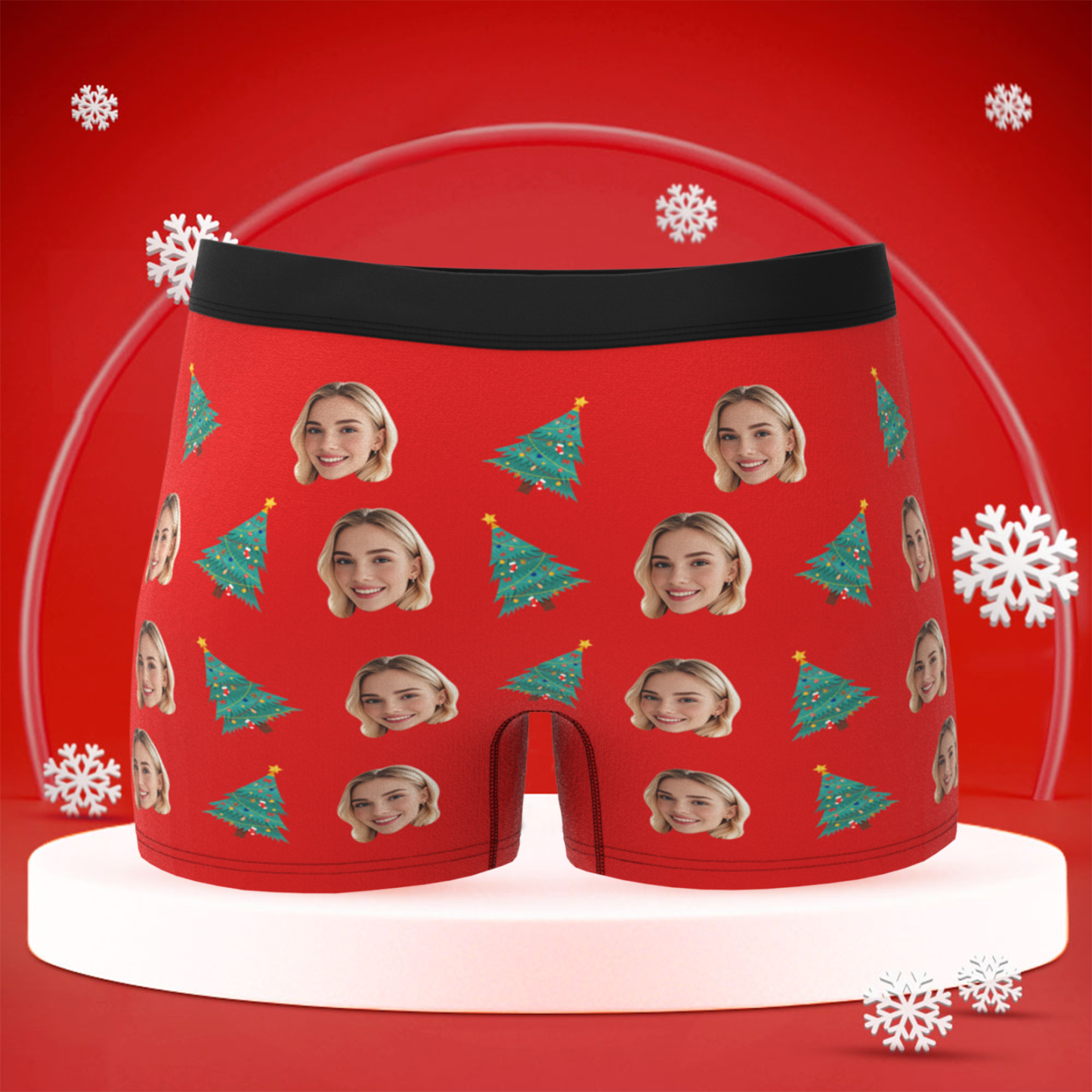 Personalisierte Weihnachtsboxershorts Für Männer Mit Gesichtsaufdruck – Das Perfekte Weihnachtsgeschenk Für Freund, Ehemann Oder Paare - DePhotoBoxer
