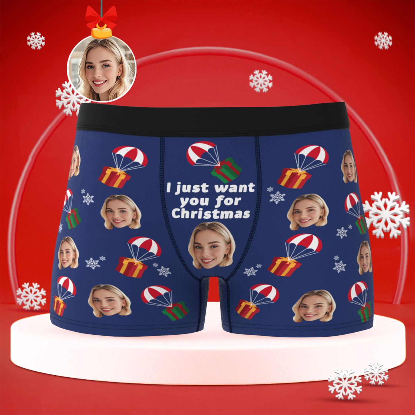 Personalisierte Boxershorts Mit Weihnachtsmotiv, Lustiges Geschenk, Ideales Weihnachtsgeschenk Für Freund, Ehemann Oder Paare - DePhotoBoxer