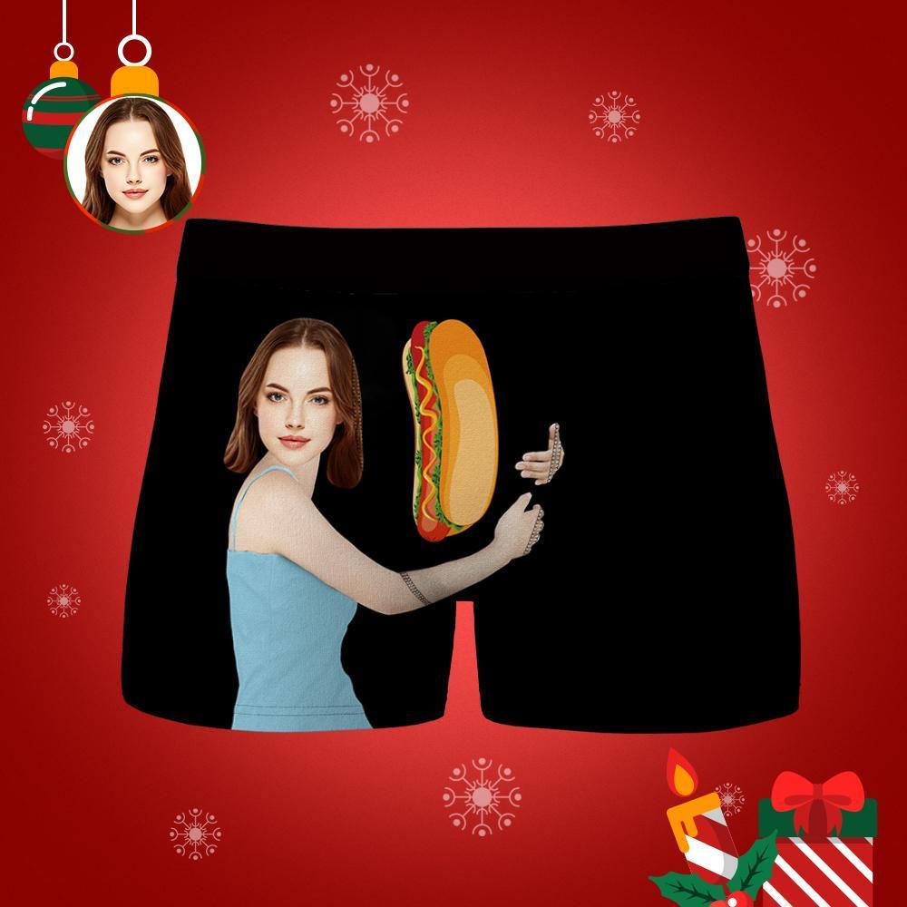 Weihnachtsunterwäsche mit lustigem Gesicht