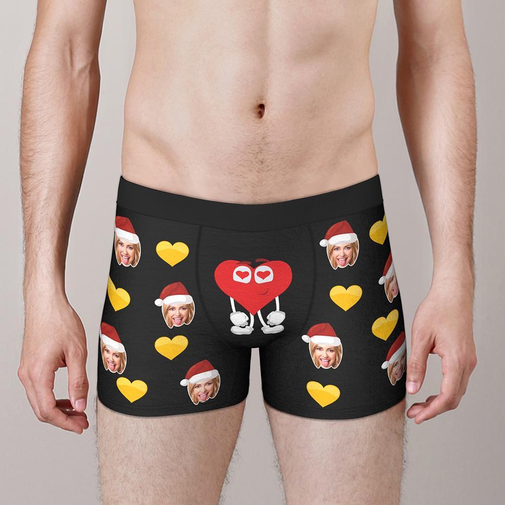 Weihnachtsunterwäsche mit lustigem Gesicht