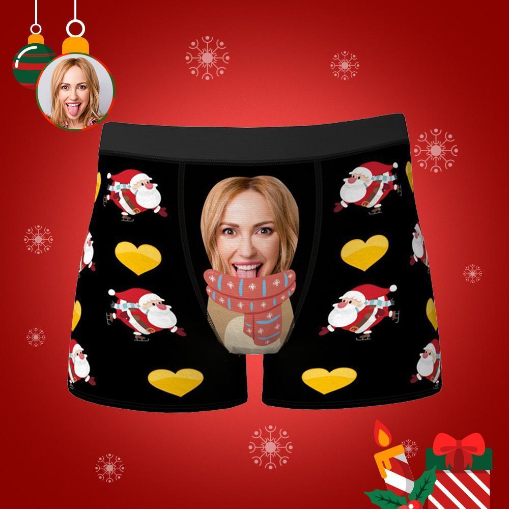 Weihnachtsunterwäsche mit lustigem Gesicht