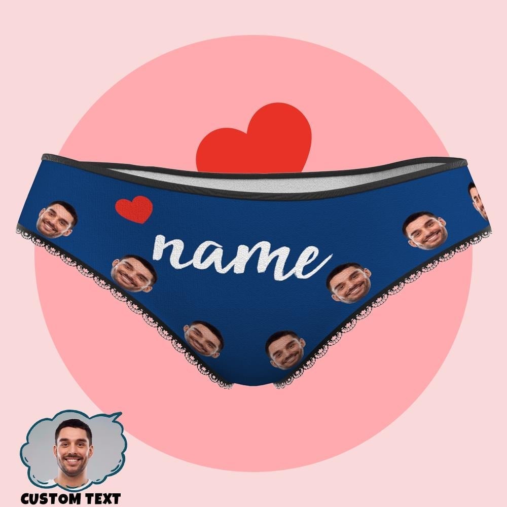 PERSONALISIERTER GESICHTS-TANGAHÖSCHEN FÜR DAMEN KUNDENSPEZIFISCHER TEXT - DEIN NAME