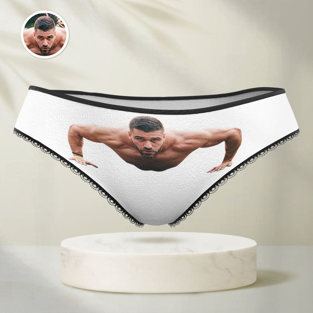 Benutzerdefinierte Gesicht Frauen Höschen Personalisierte Foto Unterwäsche Push Ups Honeymoon Geschenk