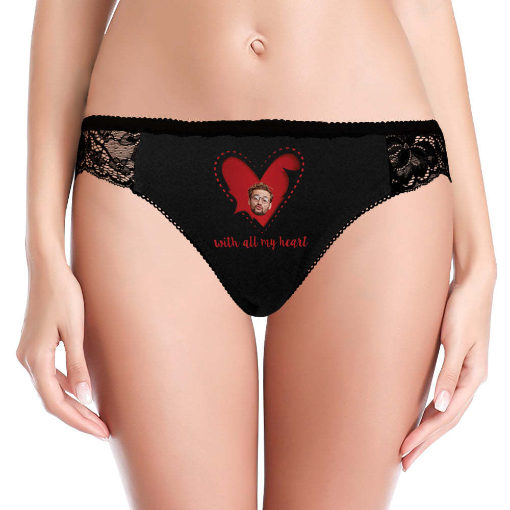 Benutzerdefinierte Name Frauen Spitze Höschen Licky Sexy Höschen Frauen Unterwäsche - Rotes Herz