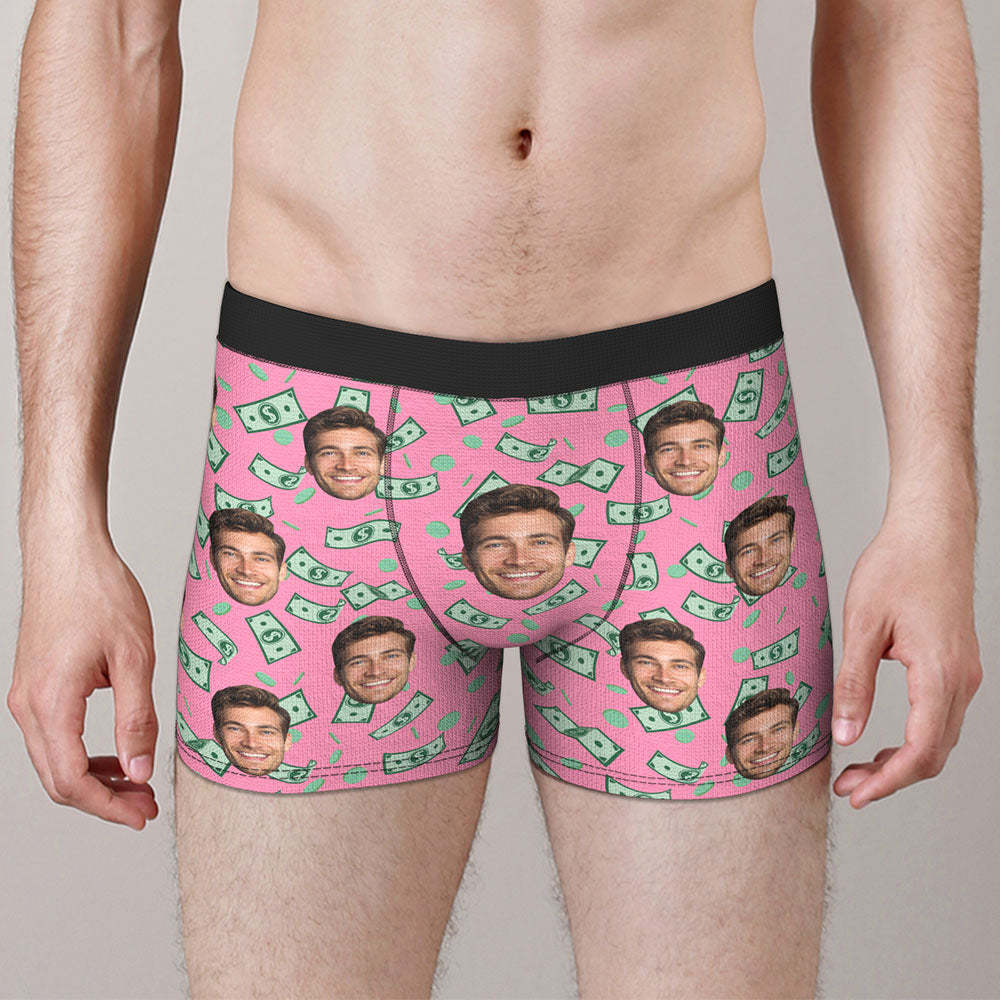Benutzerdefinierte Gesicht Boxer Briefs Personalisierte Männer Boxer Shorts Geschenk für Männer mit Geld