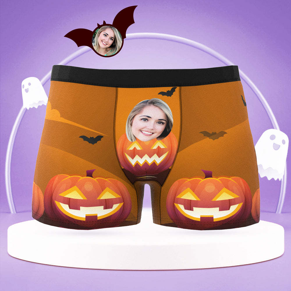 Benutzerdefinierte Gesicht Boxer Shorts Männer Unterwäsche Halloween Geschenke für Freund