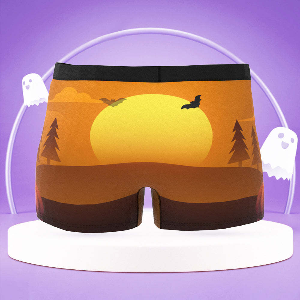 Benutzerdefinierte Gesicht Boxer Shorts Männer Unterwäsche Halloween Geschenke für Freund