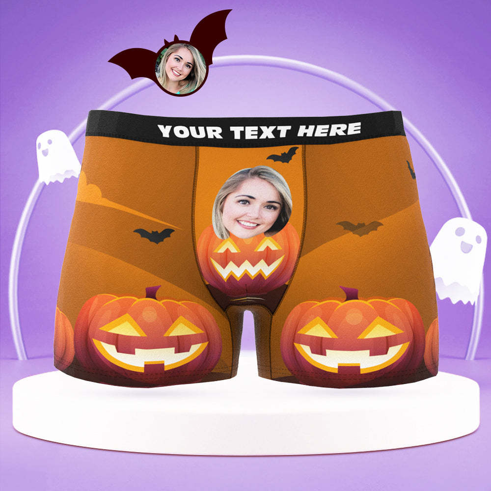 Benutzerdefinierte Gesicht Boxer Shorts Männer Unterwäsche Halloween Geschenke für Freund