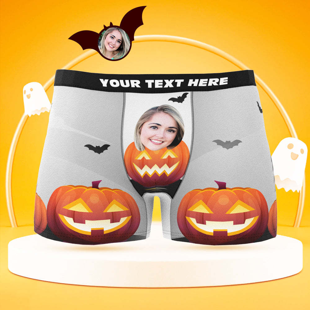 Benutzerdefinierte Gesicht Boxer Shorts Männer Unterwäsche Halloween Geschenke für Freund