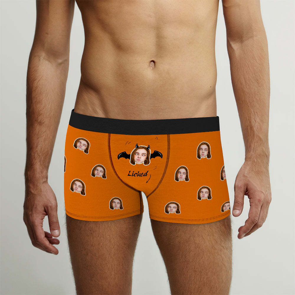 Benutzerdefinierte Gesicht Boxer Shorts Lustige Männer personalisierte Foto Unterwäsche für Halloween