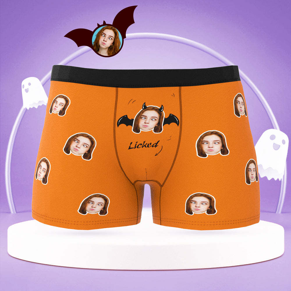 Benutzerdefinierte Gesicht Boxer Shorts Lustige Männer personalisierte Foto Unterwäsche für Halloween