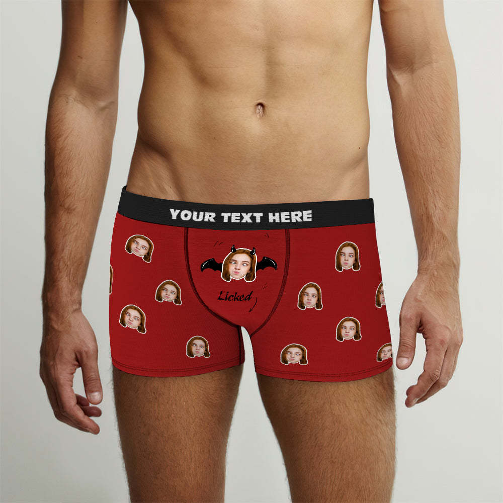 Benutzerdefinierte Gesicht Boxer Shorts Lustige Männer personalisierte Foto Unterwäsche für Halloween