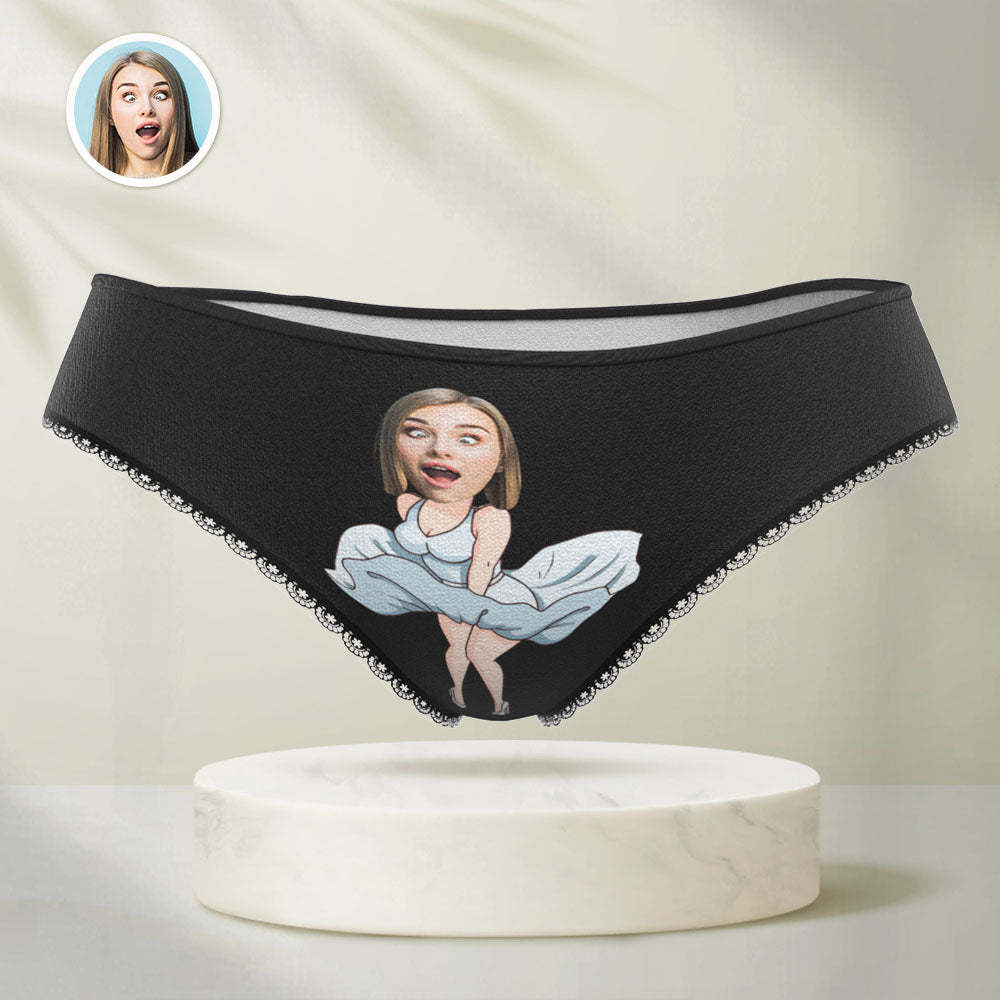Benutzerdefinierte Gesicht Unterwäsche Personalisierte Frauen High-Cut Slips Höschen Überraschungsgeschenk
