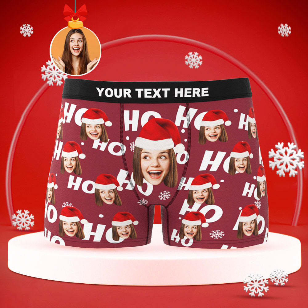 Benutzerdefinierte Gesicht Boxer Slips Personalisierte Männer Shorts mit Freundin Foto Weihnachtsgeschenke