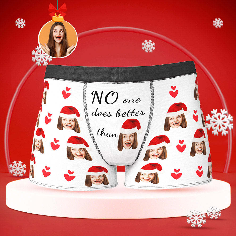 Benutzerdefinierte Gesicht Boxer Slips Männer Shorts mit Freundin Foto Weihnachtsgeschenke mit Liebe