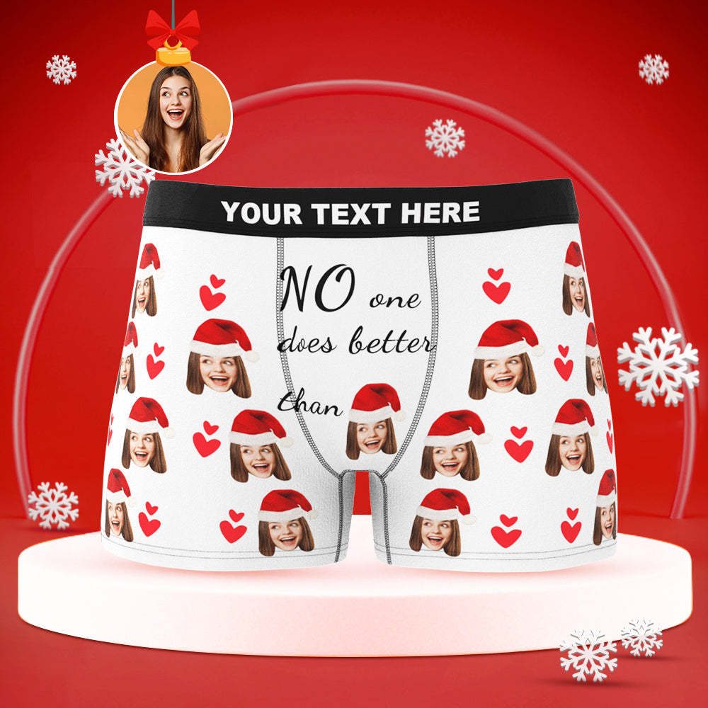 Benutzerdefinierte Gesicht Boxer Slips Männer Shorts mit Freundin Foto Weihnachtsgeschenke mit Liebe