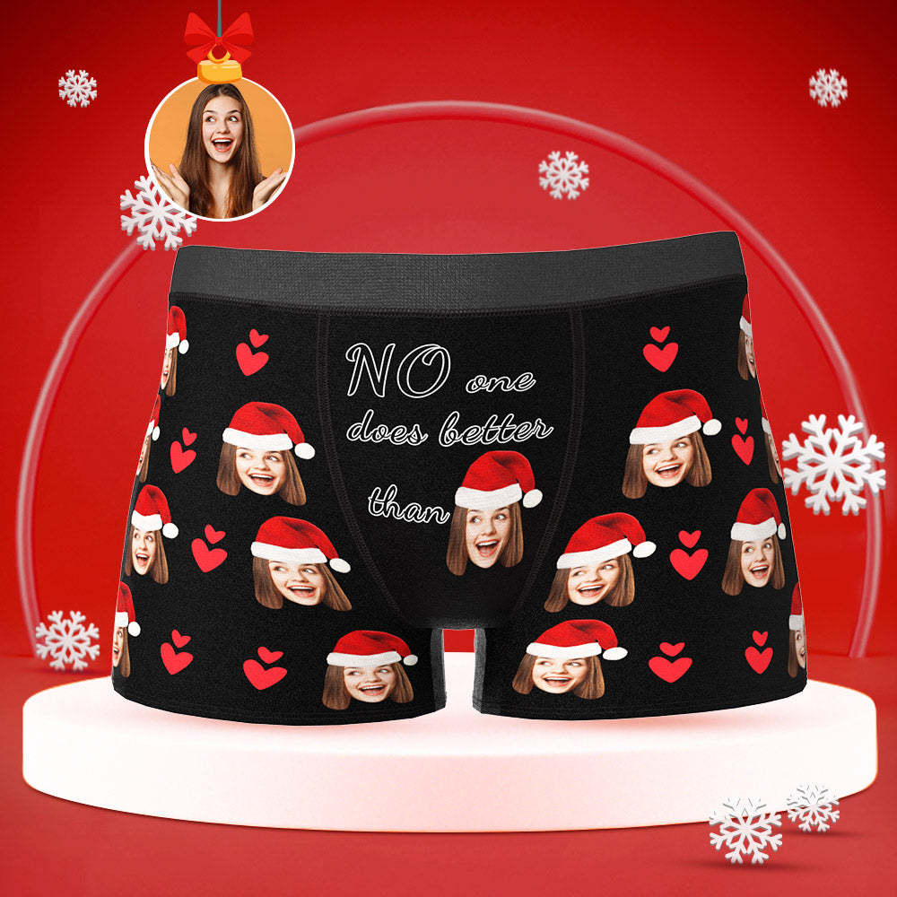 Benutzerdefinierte Gesicht Boxer Slips Männer Shorts mit Freundin Foto Weihnachtsgeschenke mit Liebe