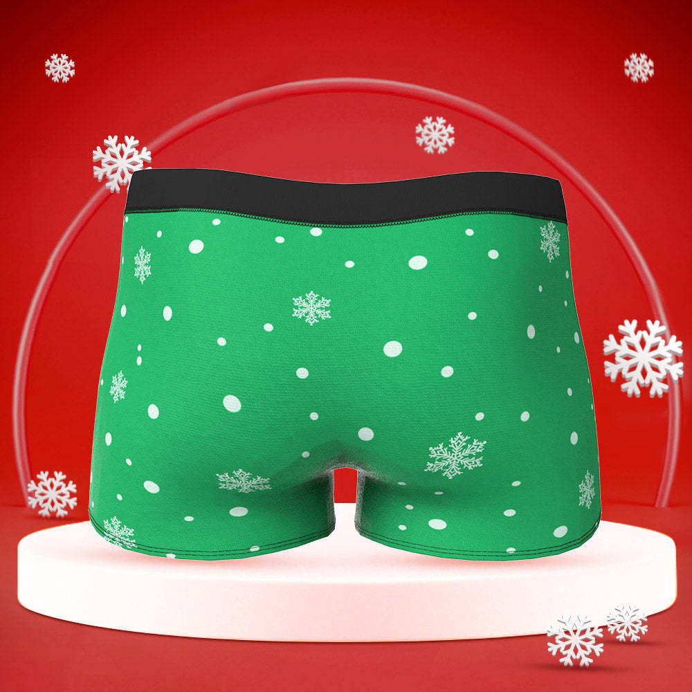Benutzerdefinierte Gesicht Boxer Slips Männer Shorts mit Freundin Foto Frohe Weihnachten