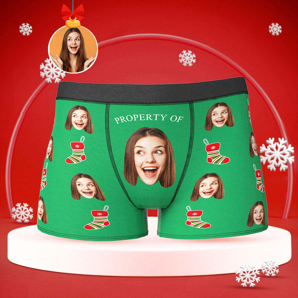 Benutzerdefinierte Gesicht Boxer Slips Männer Shorts mit Freundin Foto Weihnachtsgeschenke für Eigentum von