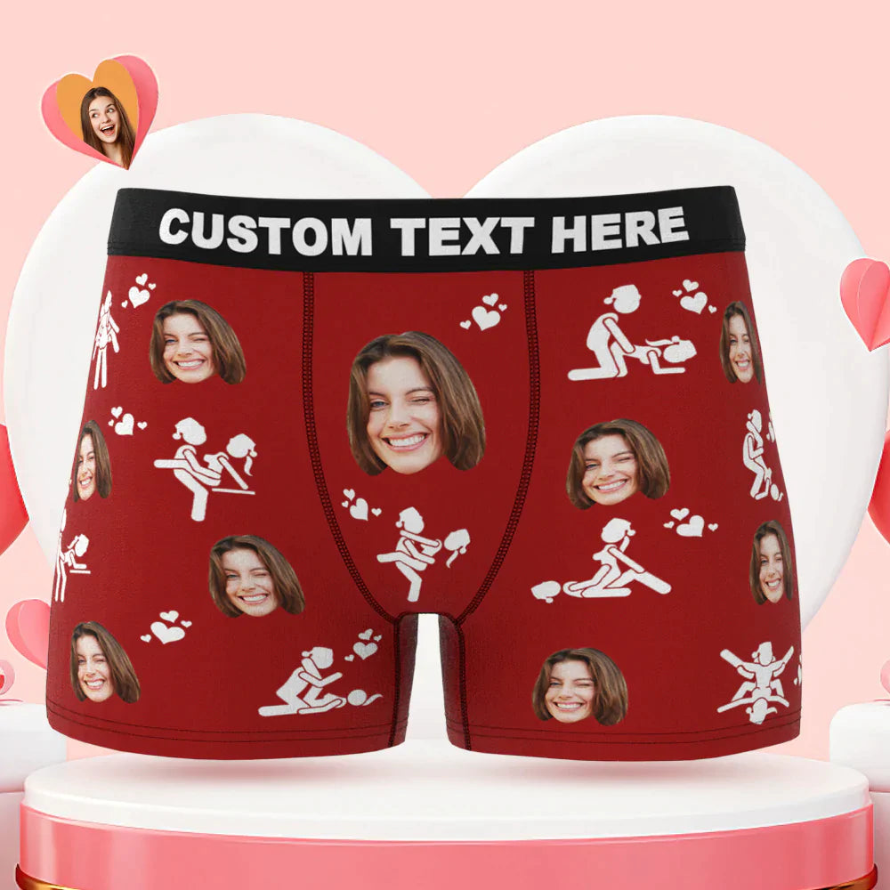 Benutzerdefinierte Männer Gesicht Boxer Slips Tun Sie es einfach Personalisierte lustige Valentinstag Geschenk für ihn