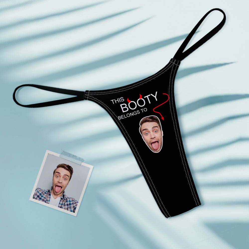 Benutzerdefinierte Gesicht Sexy Frauen Bunte Tanga String Diese Beute gehört zu