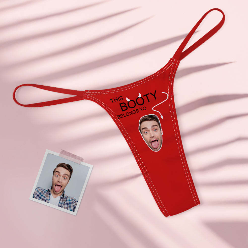 Benutzerdefinierte Gesicht Sexy Frauen Bunte Tanga String Diese Beute gehört zu