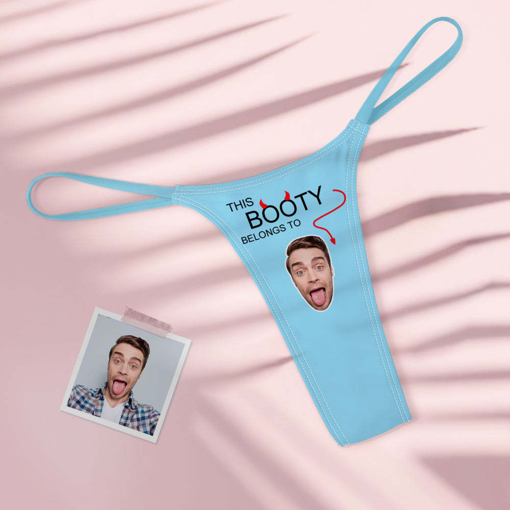 Benutzerdefinierte Gesicht Sexy Frauen Bunte Tanga String Diese Beute gehört zu