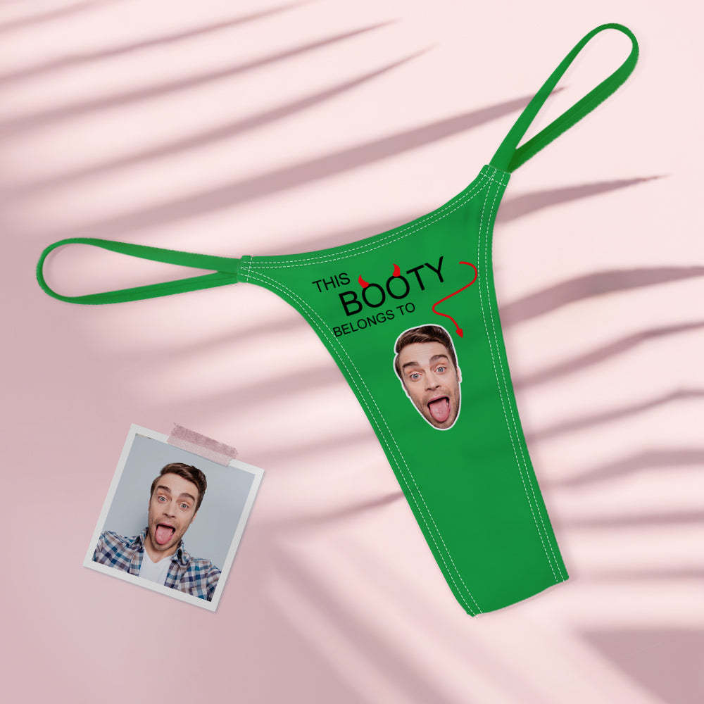 Benutzerdefinierte Gesicht Sexy Frauen Bunte Tanga String Diese Beute gehört zu