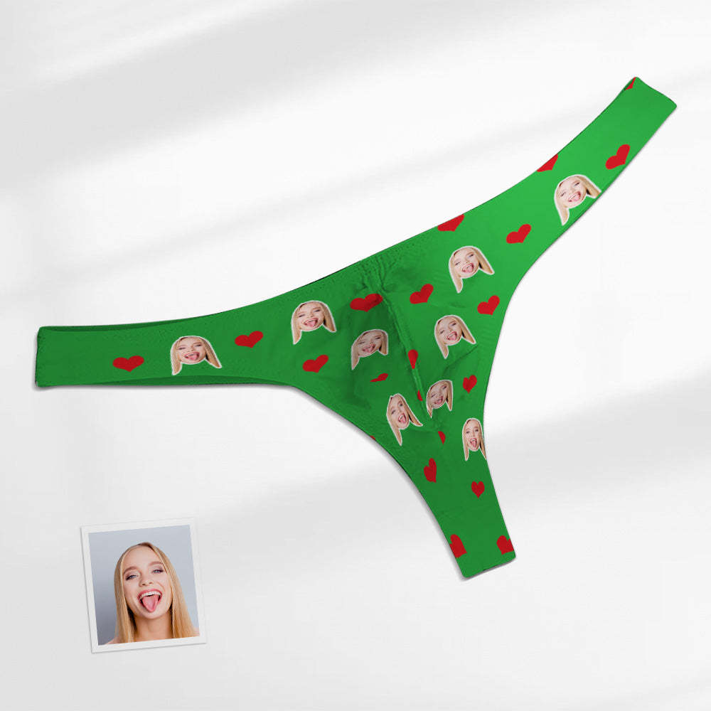Custom Face Heart Herren Tanga Love Herren Slips - DePhotoBoxer