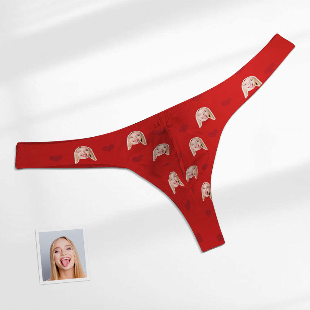 Custom Face Heart Herren Tanga Love Herren Slips - DePhotoBoxer