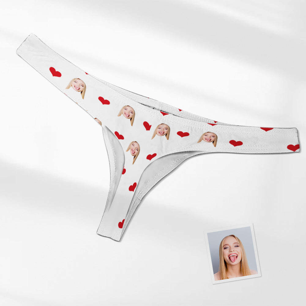 Custom Face Heart Herren Tanga Love Herren Slips - DePhotoBoxer