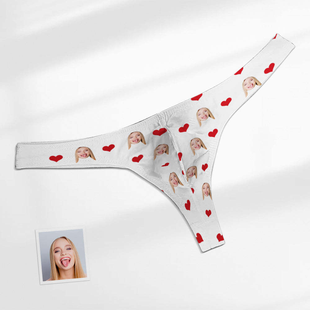 Custom Face Heart Herren Tanga Love Herren Slips - DePhotoBoxer