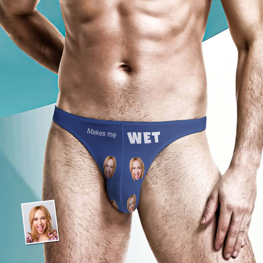 Custom Face Herren-tanga – Makes Me Wet Herren-slip - DePhotoBoxer