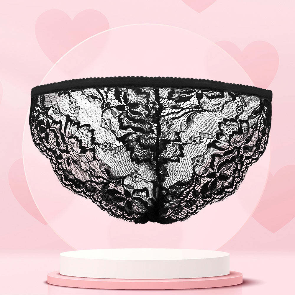 Individuelles Damen-spitzenhöschen „i Love Cock“-foto, Sexy Höschen, Süßes Geschenk - DePhotoBoxer