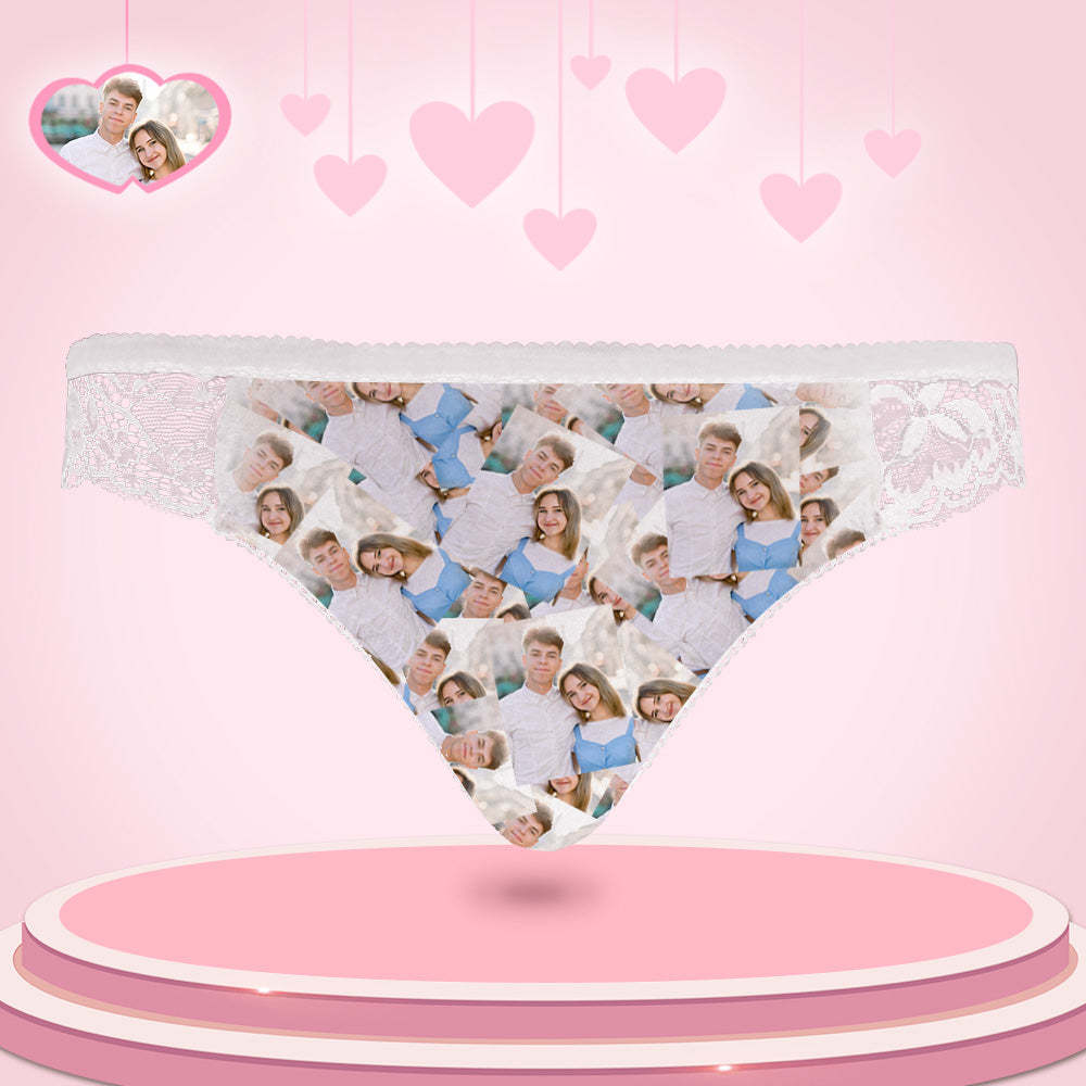 Benutzerdefinierte Frauen Spitzenhöschen Foto Collage Sexy Höschen - DePhotoBoxer